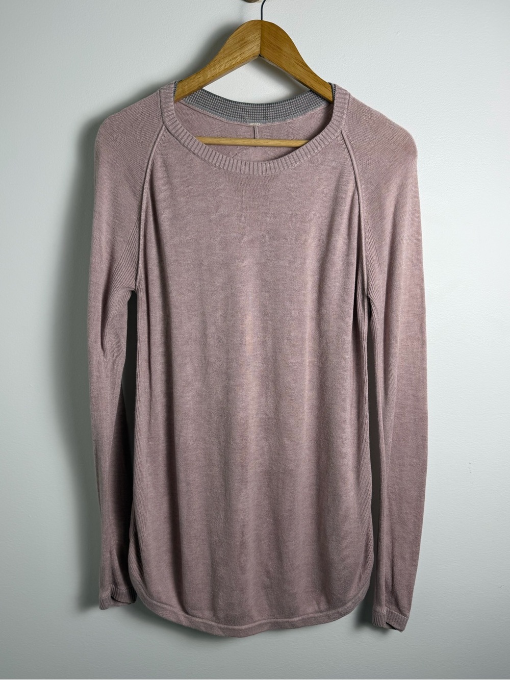 Lululemon Sunshine Coast Long Sleeve Boolux Sweater Mink Berry M